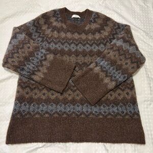 Aritzia Wilfred Harlow Sweater Dark Brown / Multi Size XL